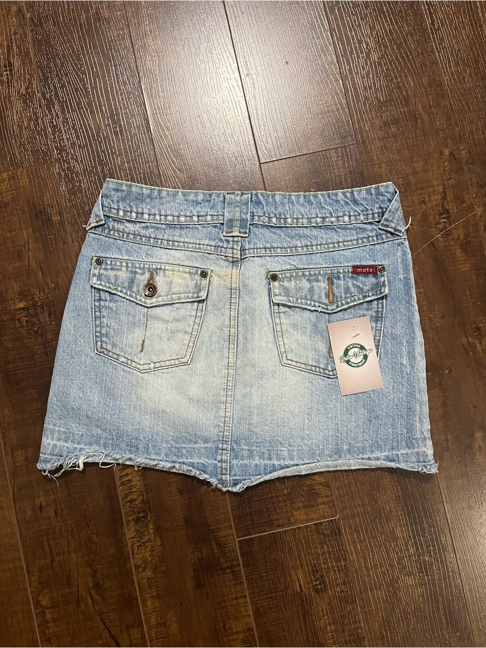 Light Wash Denim Mini Skirt -